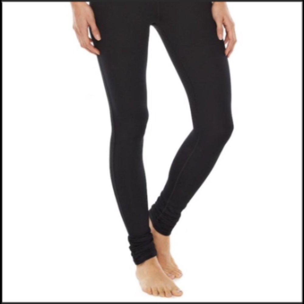 Gaiam Ruched Ankle Black Leggings
